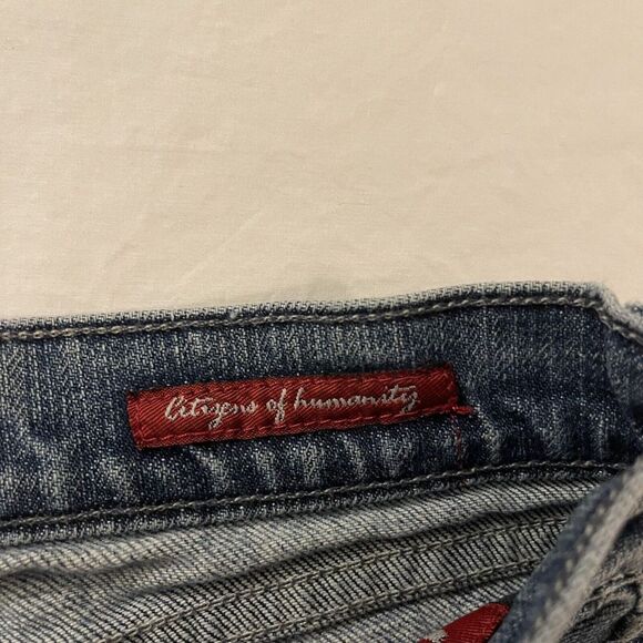 Citizens of Humanity by Jerome Dahan Denim Jean Shorts size 27 Distress USA - Picture 6 of 10